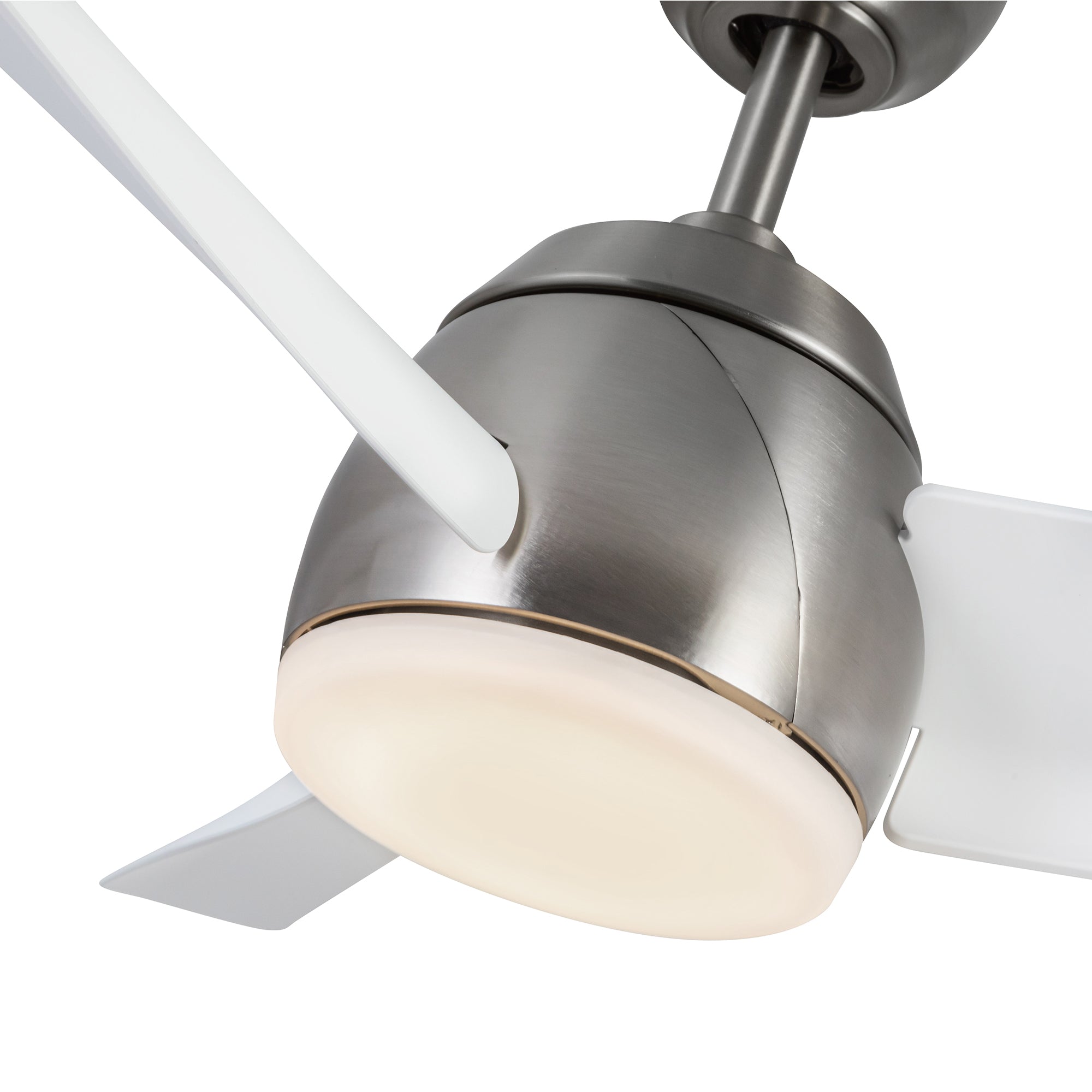 Thalia 54-in Brushed Nickel/Matte White LED Ceiling Fan