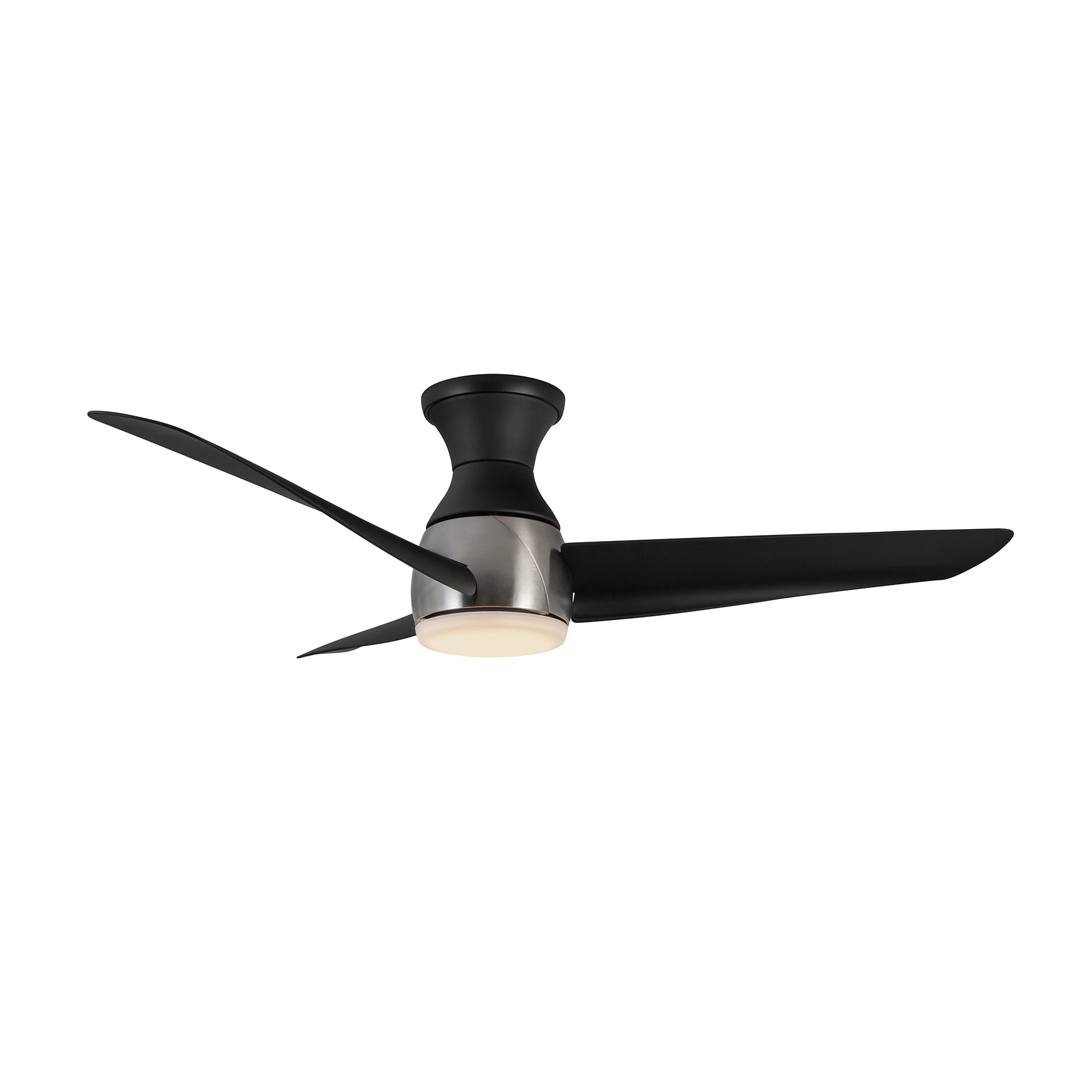 Thalia 54-in Brushed Nickel/Matte Black LED Hugger Fan