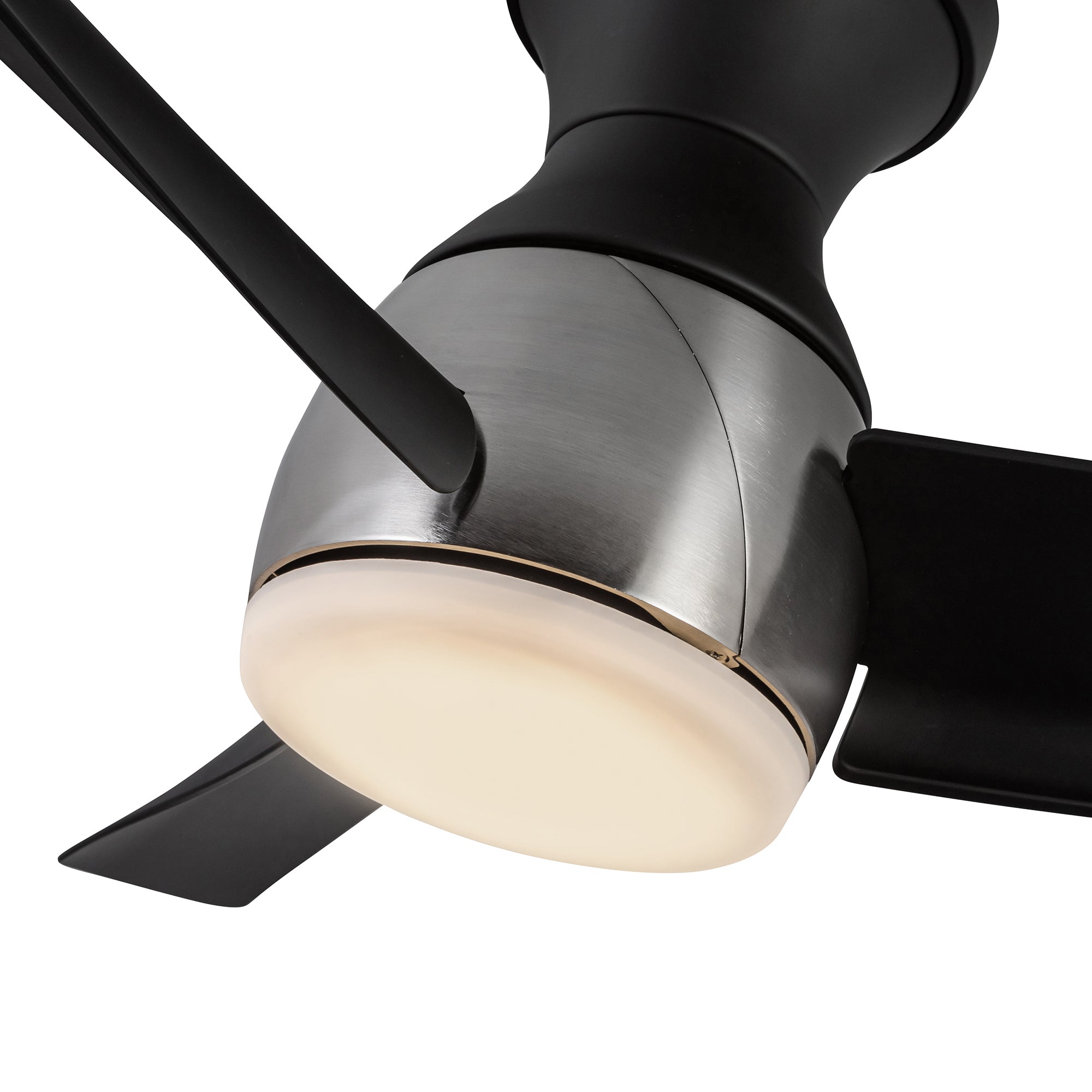 Thalia 54-in Brushed Nickel/Matte Black LED Hugger Fan