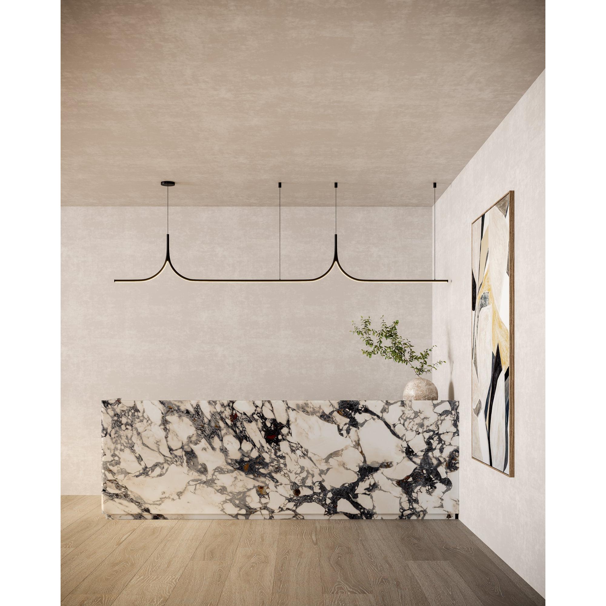 Thread 10-ft Black LED Linear Pendant