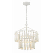 Crystorama Tiana TIA-7100-MT – 15.5 Inch – 1 Light – Chandelier – Matte White – Damp Rated