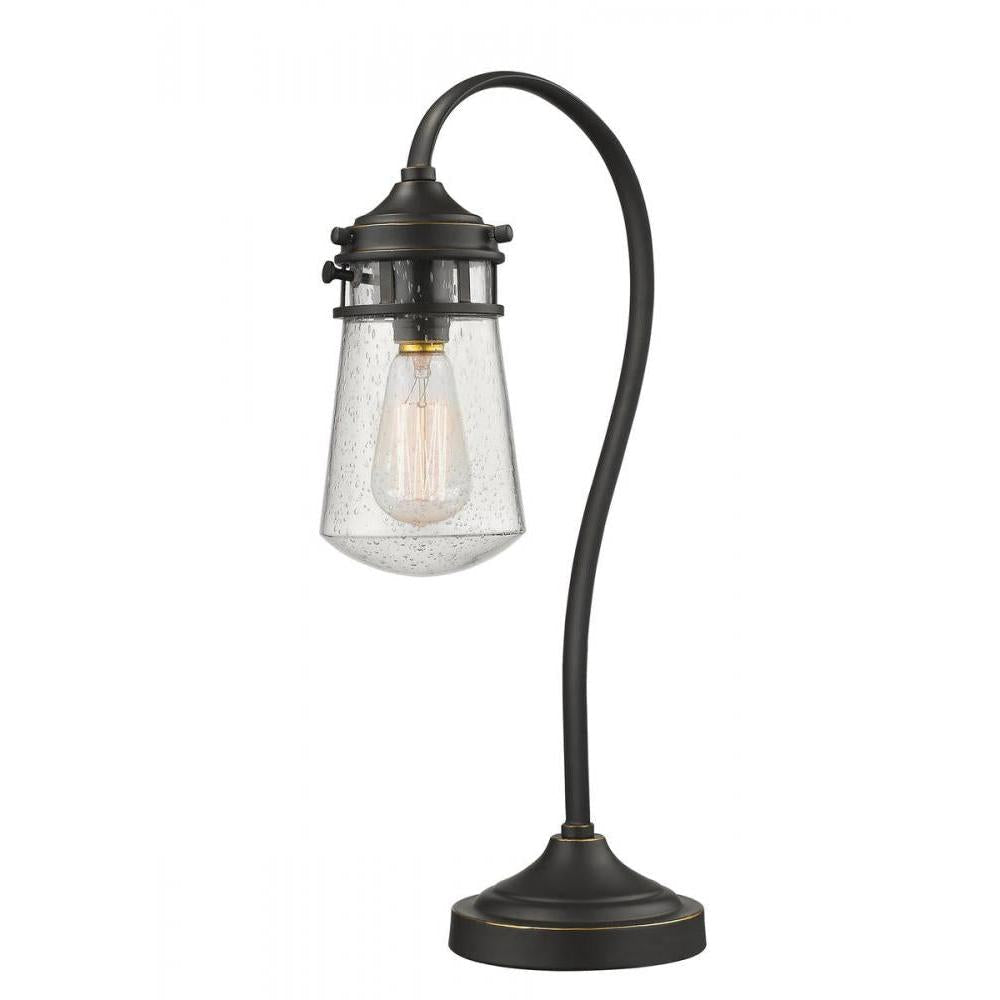 1 Light Table Lamp-Clear Seedy