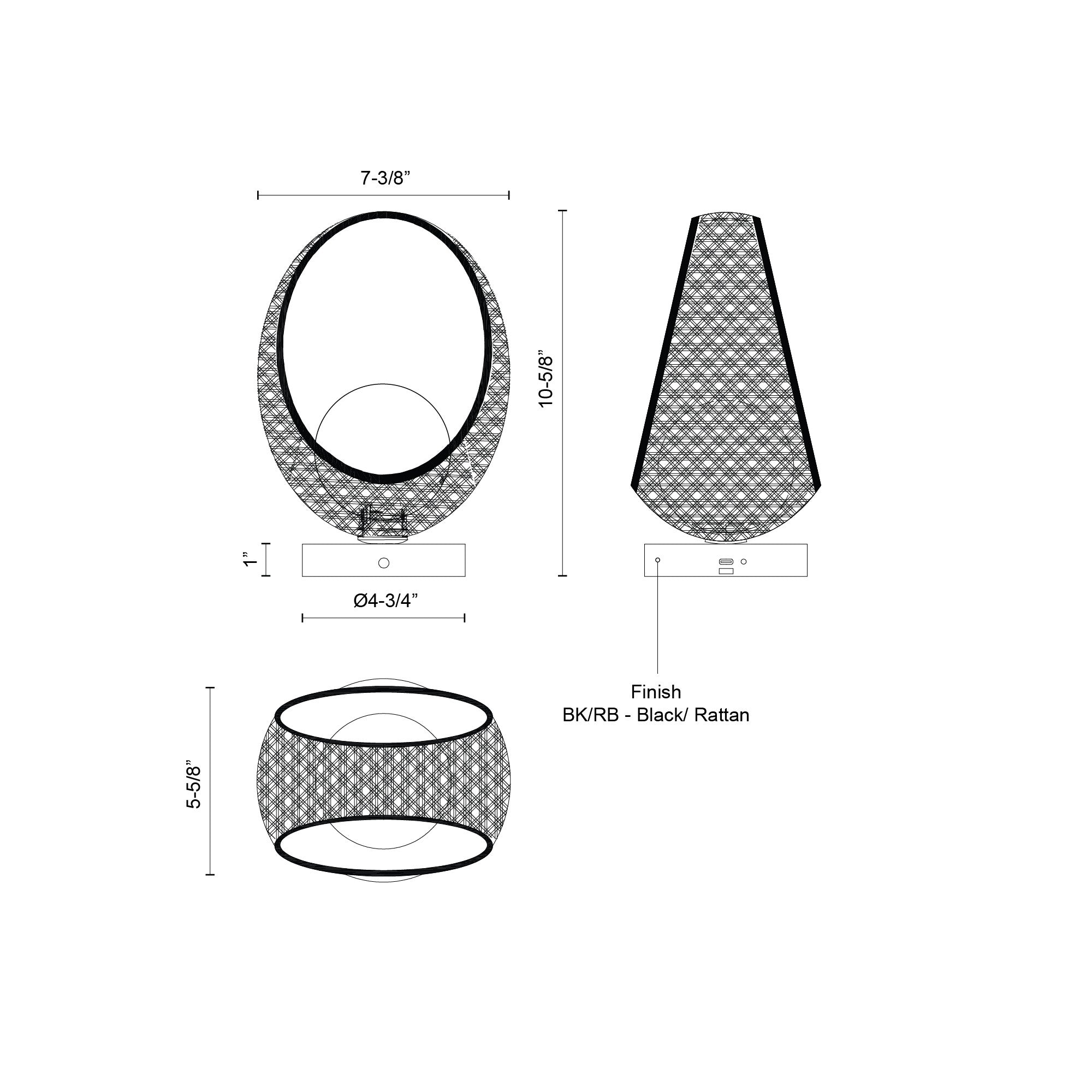 Lanai 10-in Black/Opal Glass LED Table Lamp