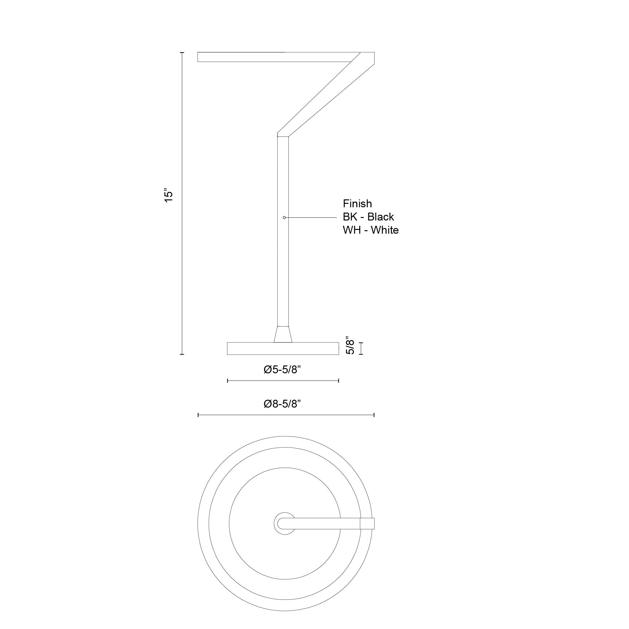 Roda 8-in White LED Table Lamp