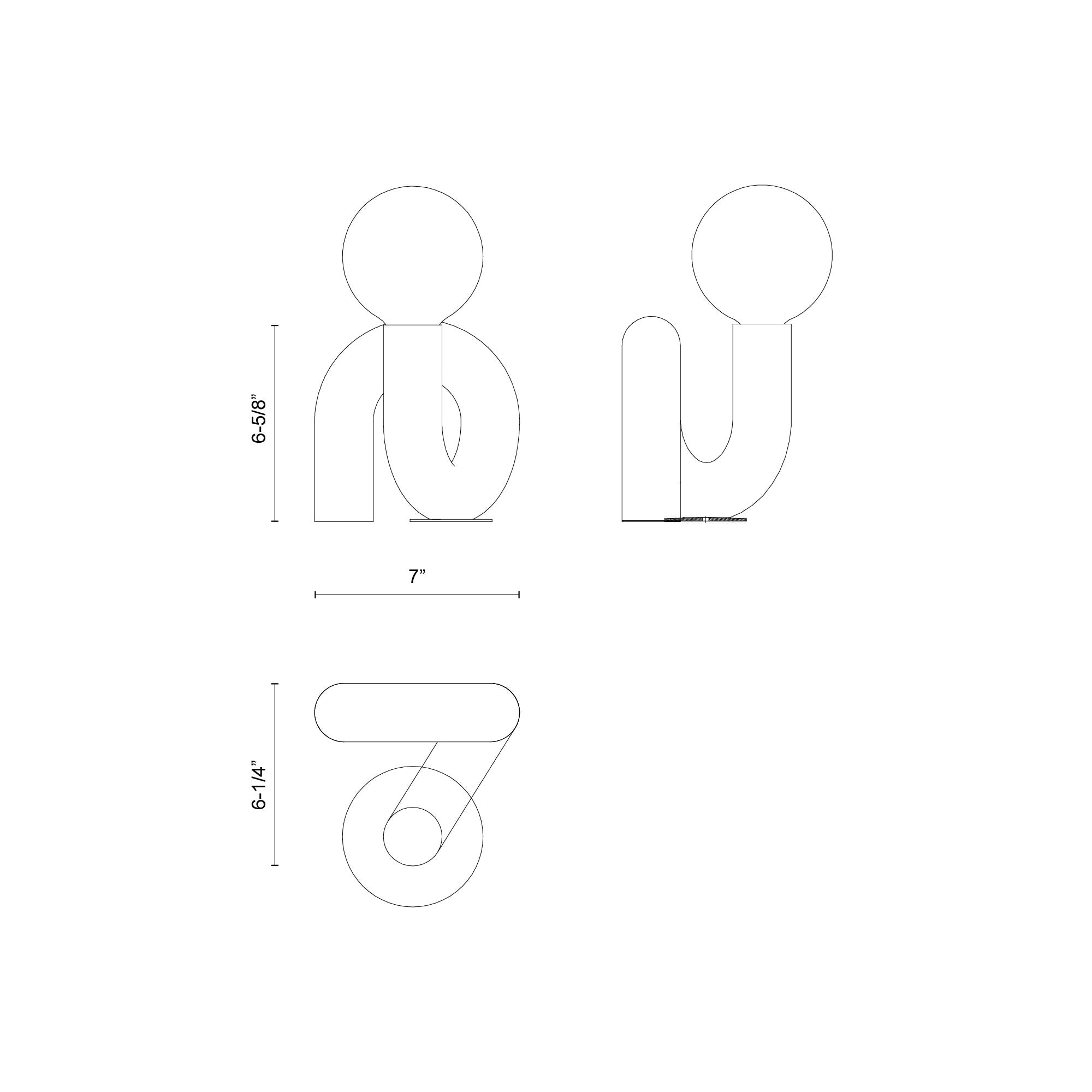 Sadie 6-in Brushed Gold Socket Table Lamp