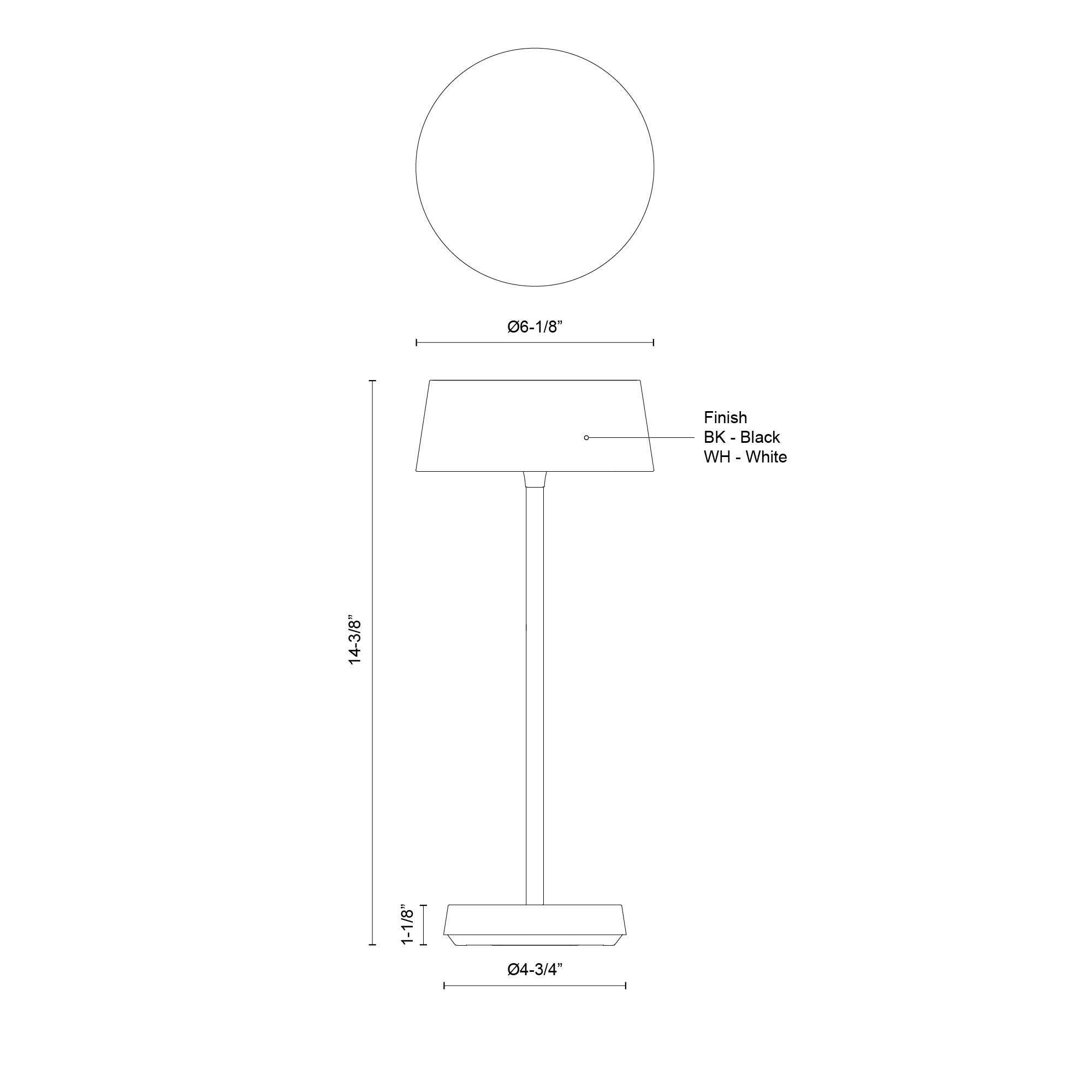 Tindra 6-in White LED Table Lamp
