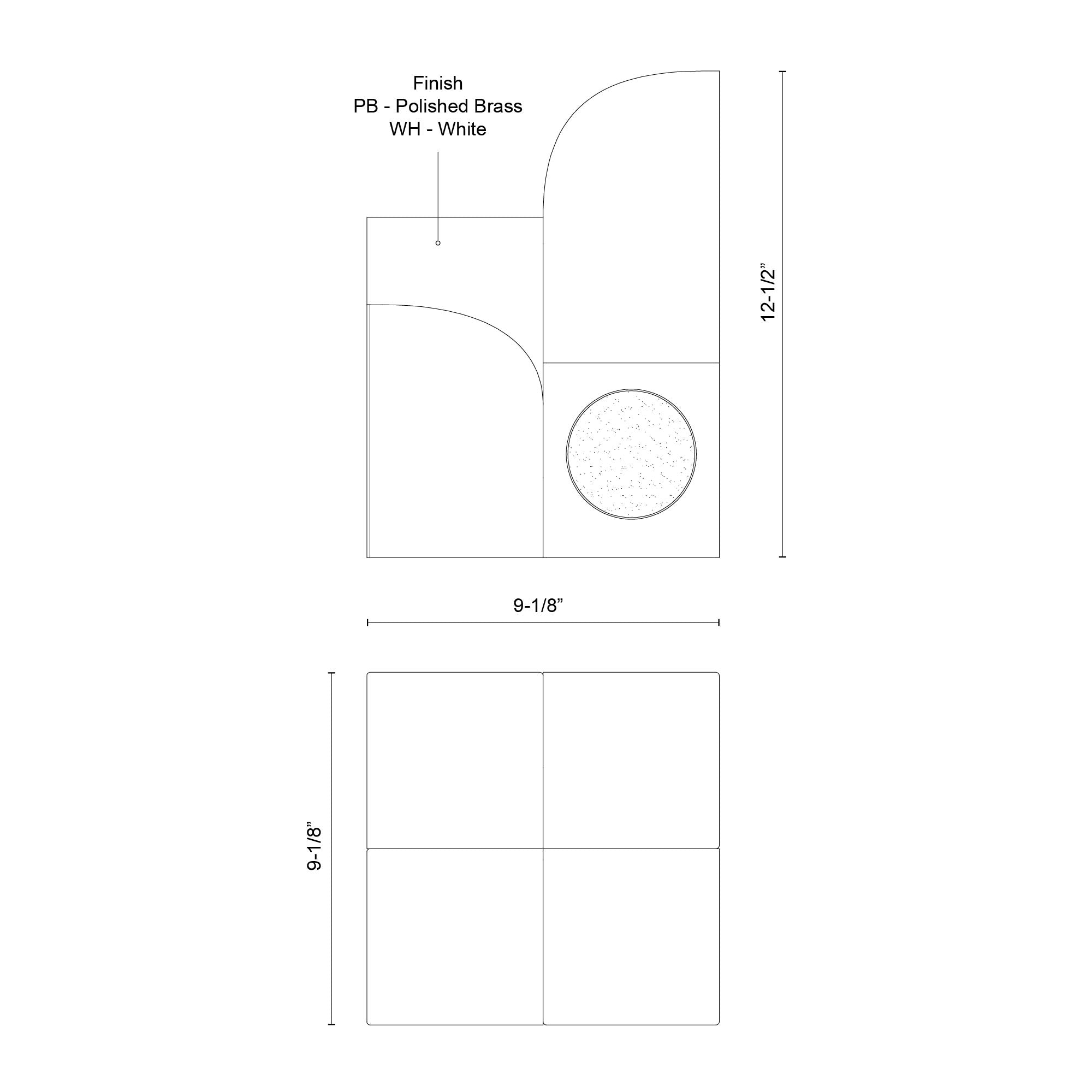 Gypsum 9-in White LED Table Lamp