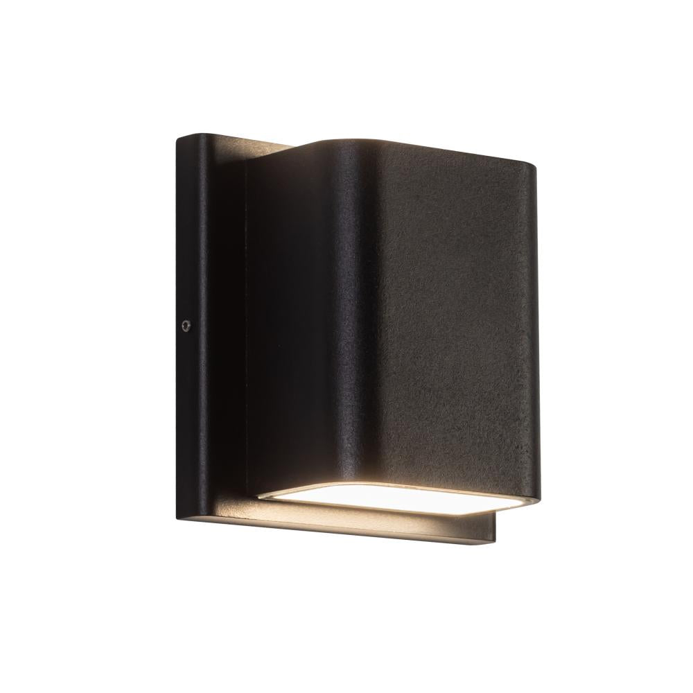 Kuzco AT48426-BK-UNV-3CCT All-terior Wall Light Fixture, 12W Watt, Bla