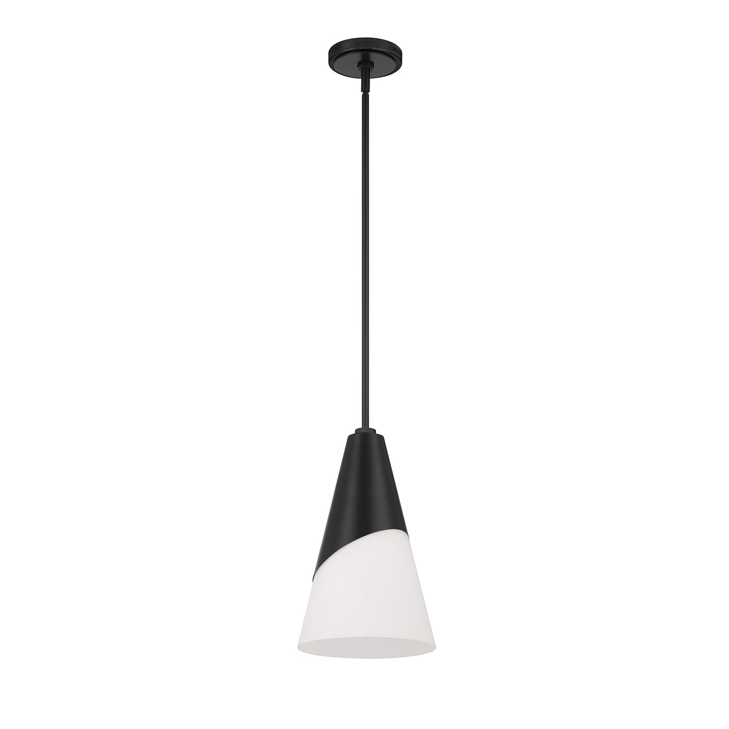 Crystorama Tori TOR-901-MK – 9 Inch – 1 Light – Pendant Light – Matte Black – Damp Rated