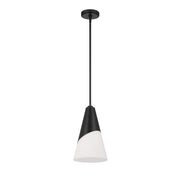 Crystorama Tori TOR-901-MK – 9 Inch – 1 Light – Pendant Light – Matte Black – Damp Rated