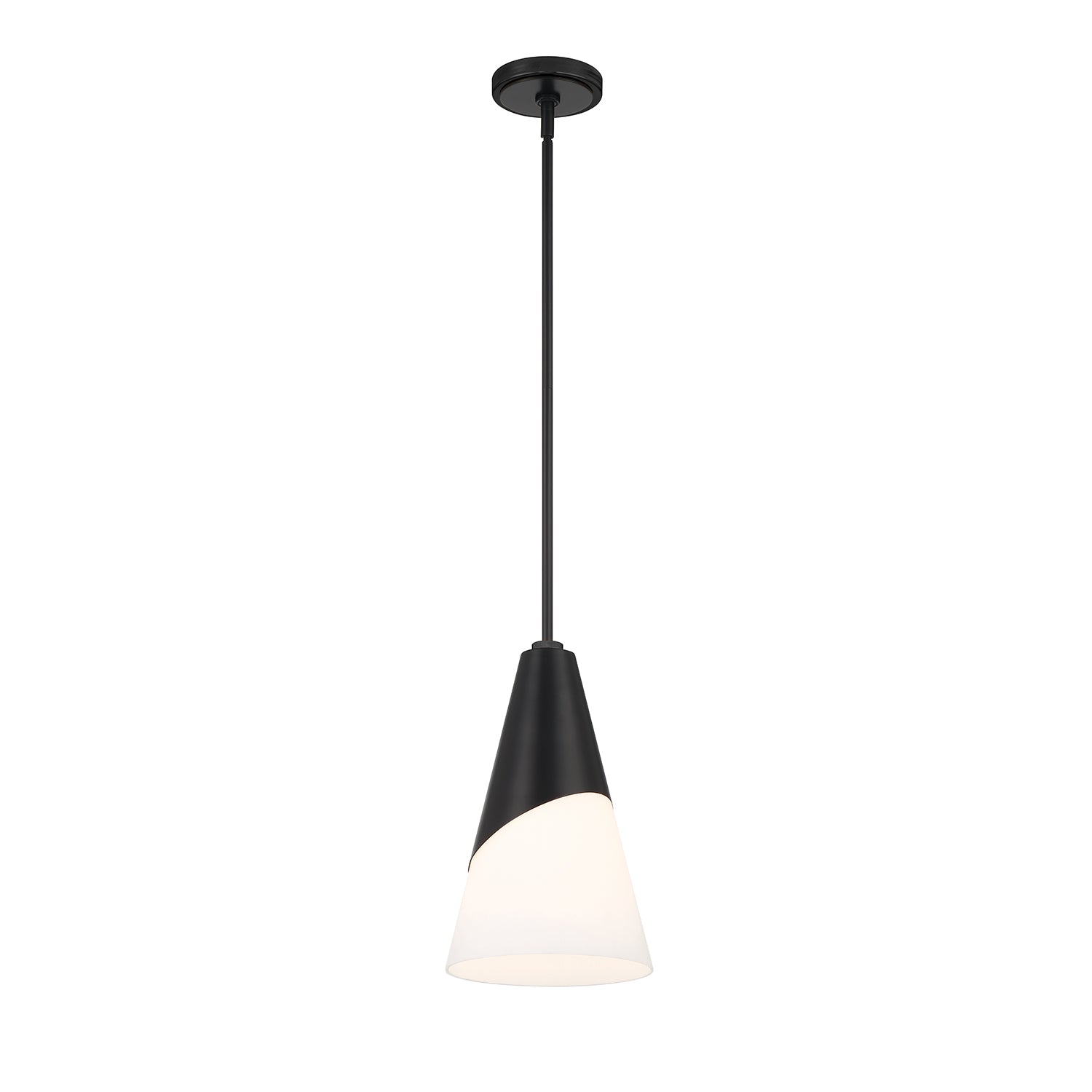Crystorama Tori TOR-901-MK – 9 Inch – 1 Light – Pendant Light – Matte Black – Damp Rated