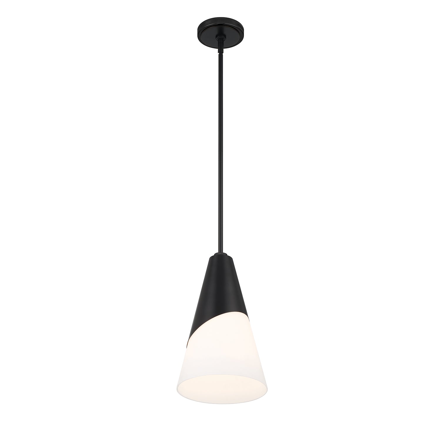 Crystorama Tori TOR-901-MK – 9 Inch – 1 Light – Pendant Light – Matte Black – Damp Rated