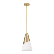 Crystorama Tori TOR-901-VG – 9 Inch – 1 Light – Pendant Light – Vibrant Gold – Damp Rated