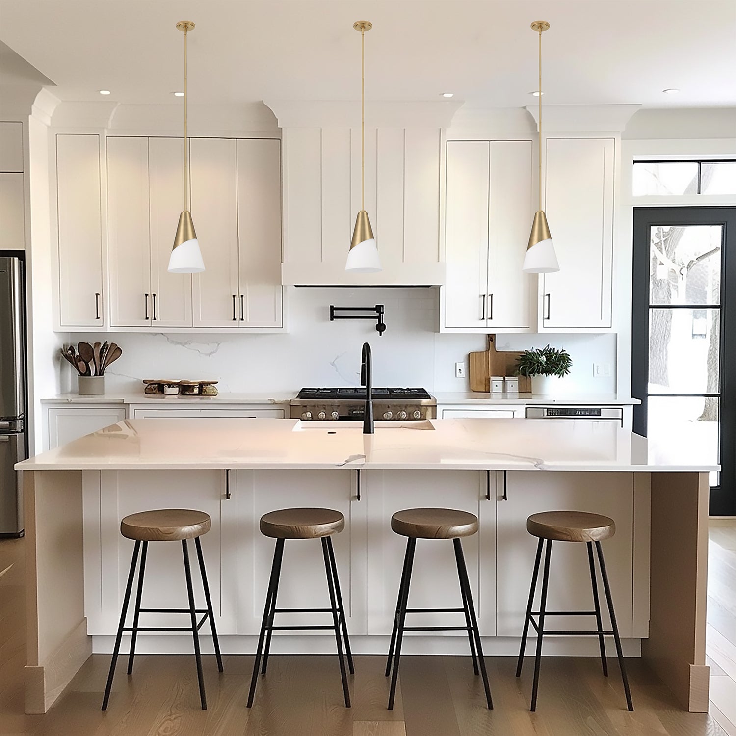 Crystorama Tori TOR-901-VG – 9 Inch – 1 Light – Pendant Light – Vibrant Gold – Damp Rated