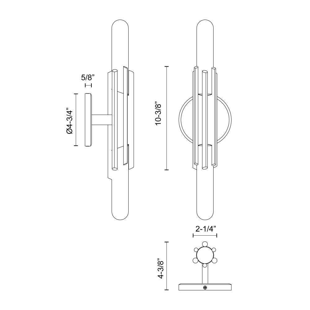 Alora Lighting TORRES WV335811PN Bathroom Fixture - Polished Nickel