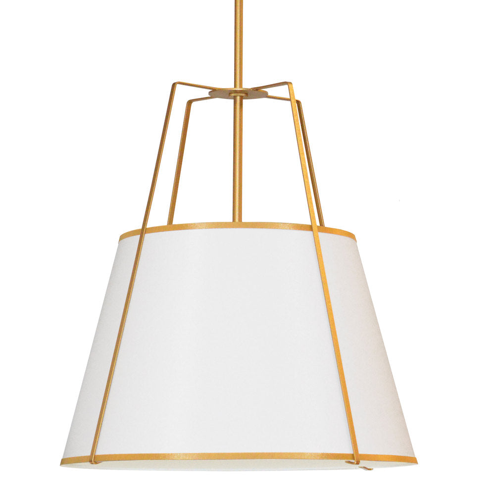 Dainolite TRAPEZOID TRA-304P-GLD-WH Pendant Contemporary - Gold