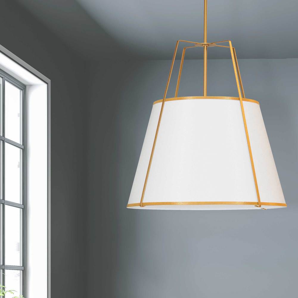 Dainolite TRAPEZOID TRA-304P-GLD-WH Pendant Contemporary - Gold