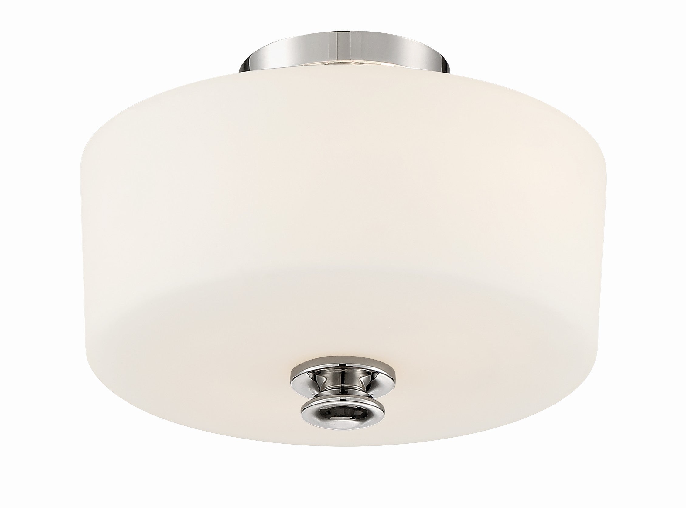 Crystorama Travis TRA-A3302-PN – 12.5 Inch – 2 Light – Semi Flush Mount Light – Polished Nickel – Damp Rated