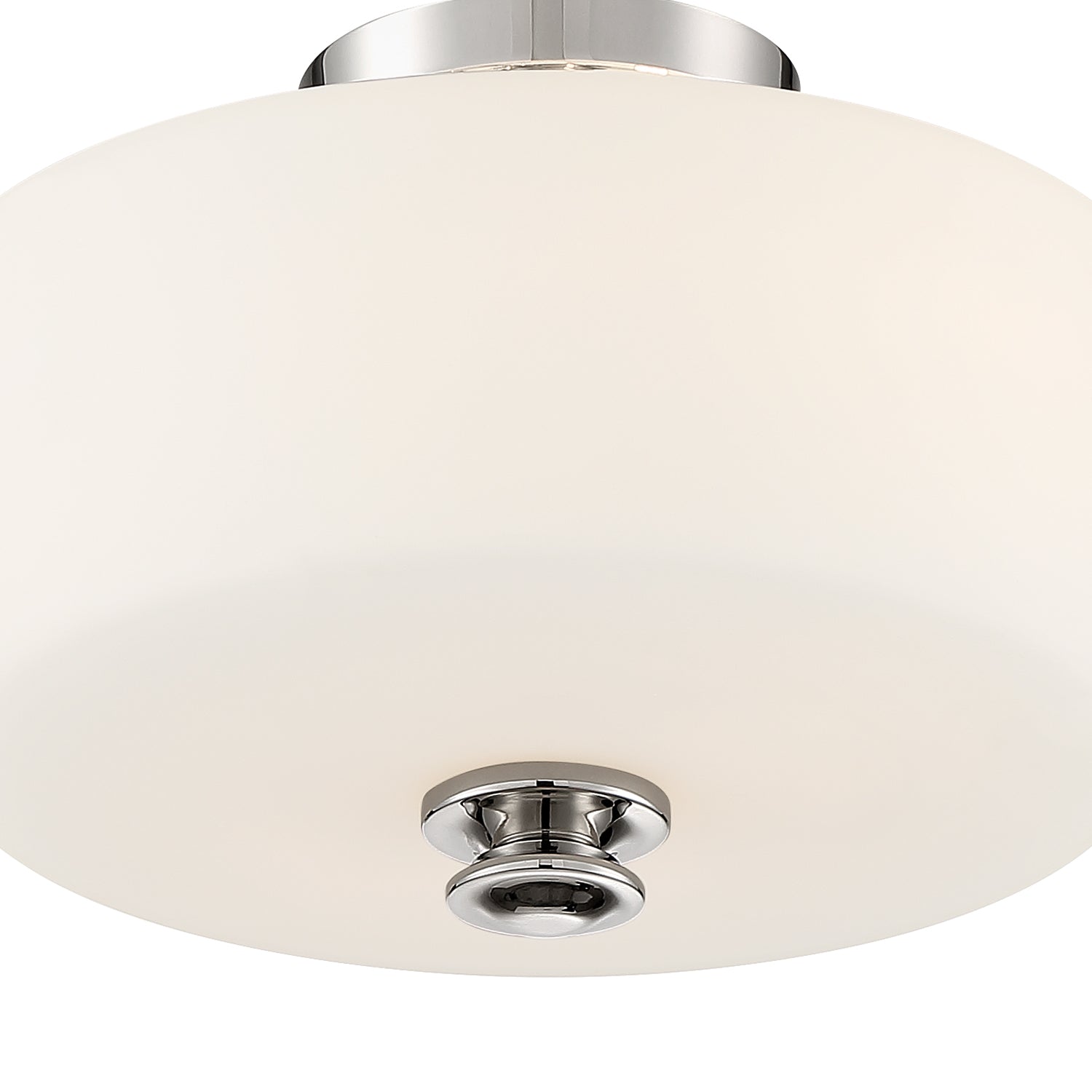 Crystorama Travis TRA-A3302-PN – 12.5 Inch – 2 Light – Semi Flush Mount Light – Polished Nickel – Damp Rated