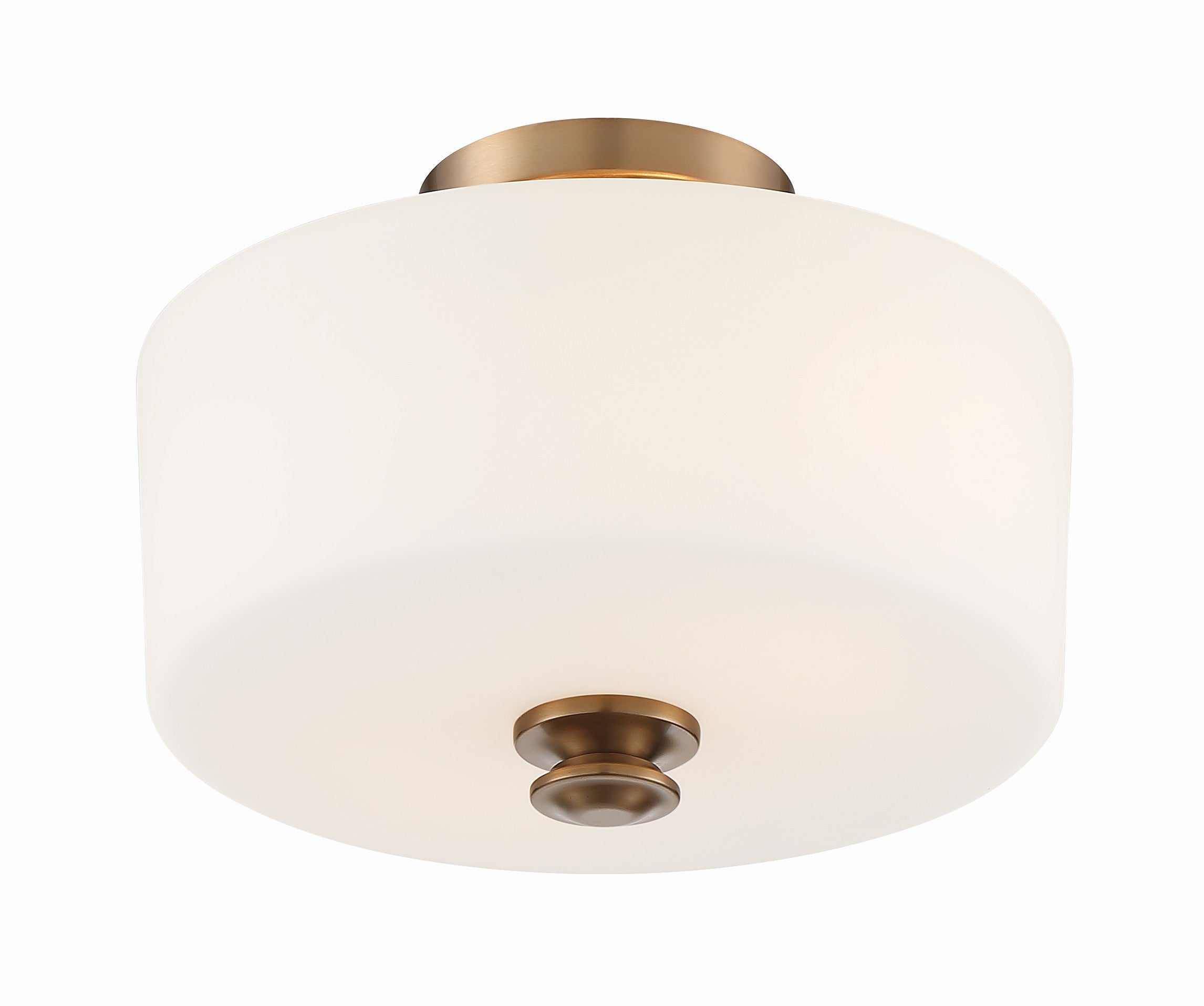 Crystorama Travis TRA-A3302-VG – 12.5 Inch – 2 Light – Semi Flush Mount Light – Vibrant Gold – Damp Rated