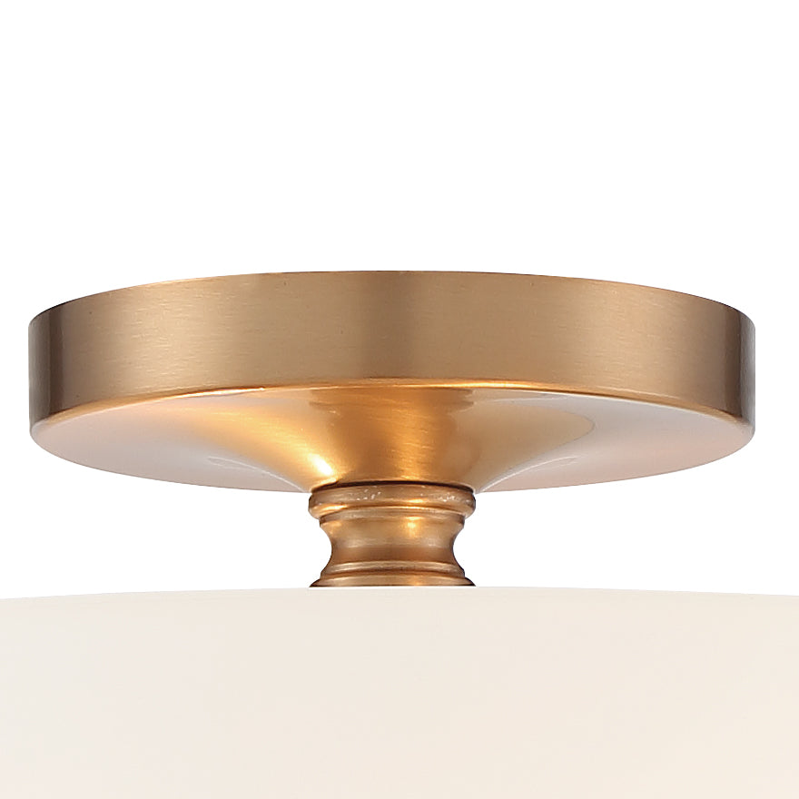 Crystorama Travis TRA-A3302-VG – 12.5 Inch – 2 Light – Semi Flush Mount Light – Vibrant Gold – Damp Rated