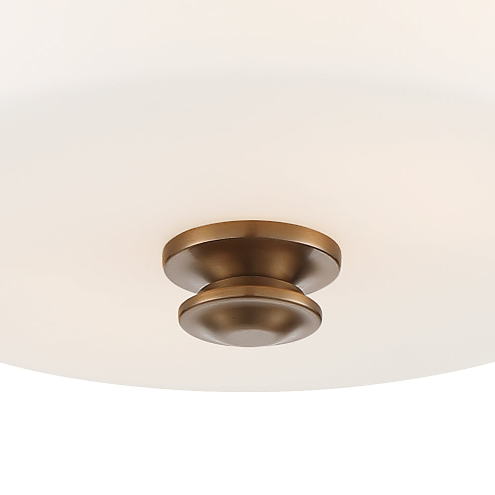 Crystorama Travis TRA-A3302-VG – 12.5 Inch – 2 Light – Semi Flush Mount Light – Vibrant Gold – Damp Rated