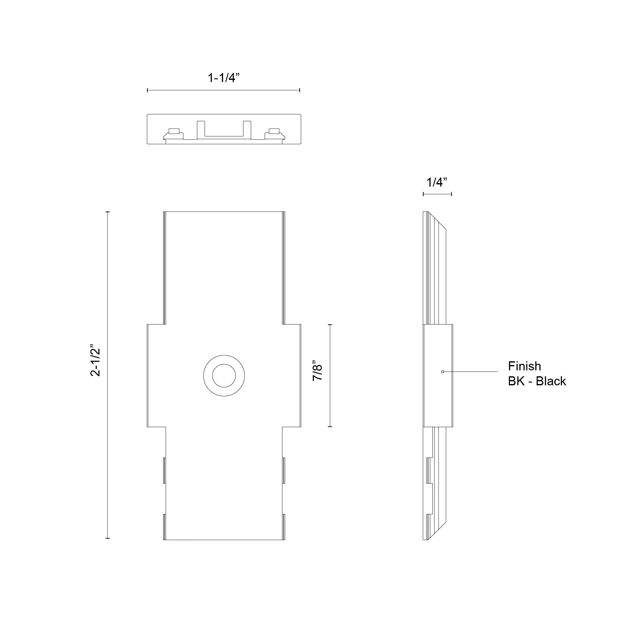 Trilo Track I-Connector Powered White Trilo Track Connector