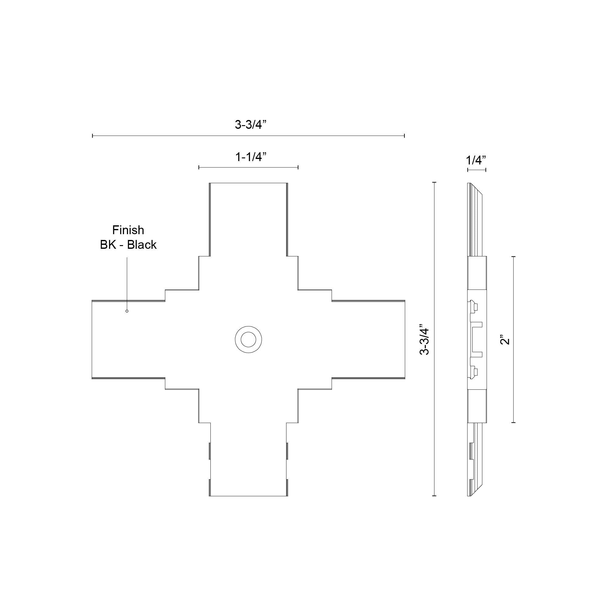 Trilo Track X-Connector White Trilo Track Connector