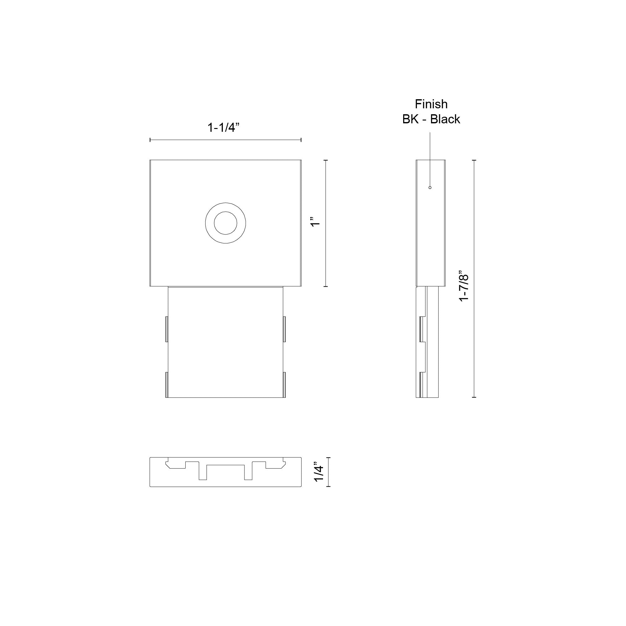 Trilo Track Track Cap White Trilo Track Connector