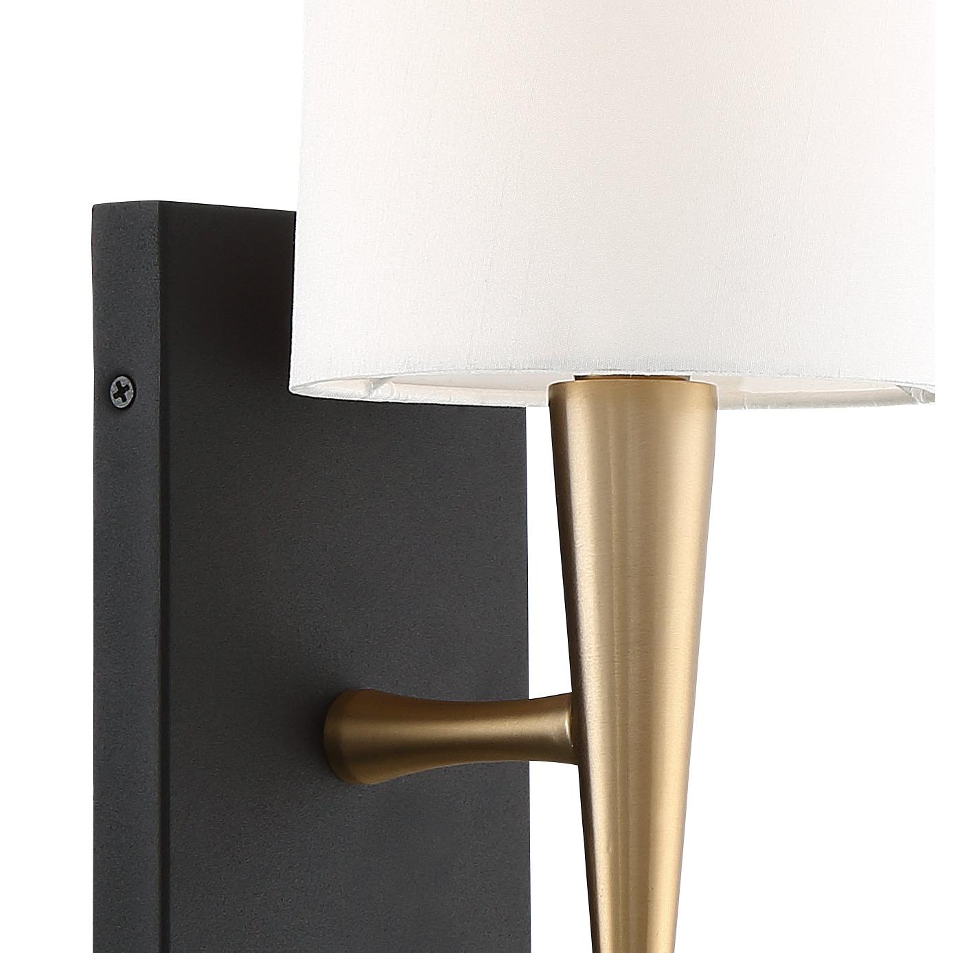 Crystorama Trenton TRE-221-AG-BF – 5.5 Inch – 1 Light – Sconce – Aged Brass + Black Forged – Damp Rated