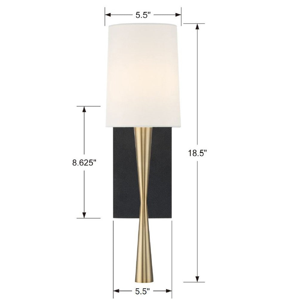 Crystorama TRENTON TRE-221-AG-BF Sconce Modern - Aged Brass