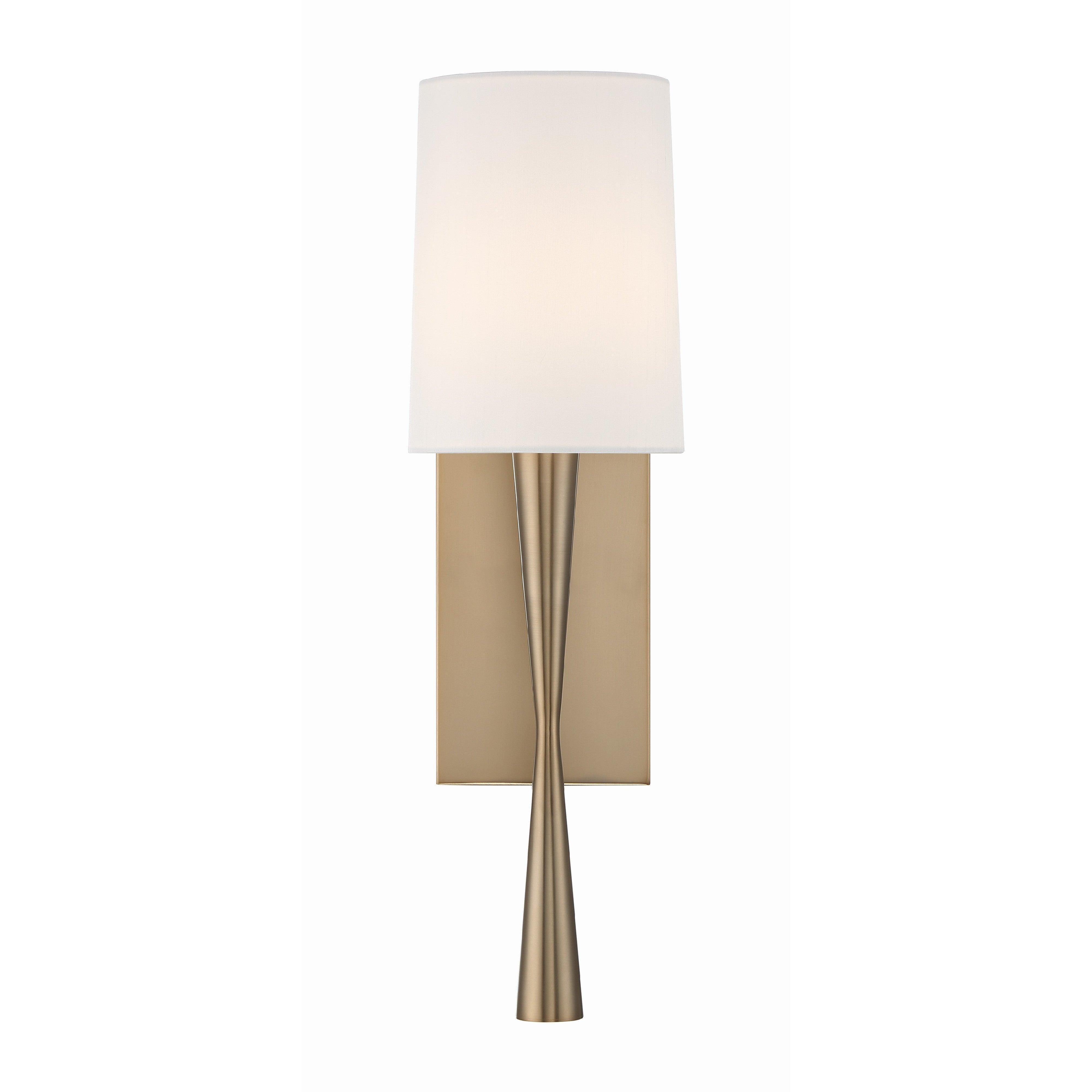 Crystorama Trenton TRE-221-AG – 5.5 Inch – 1 Light – Sconce – Aged Brass – Damp Rated