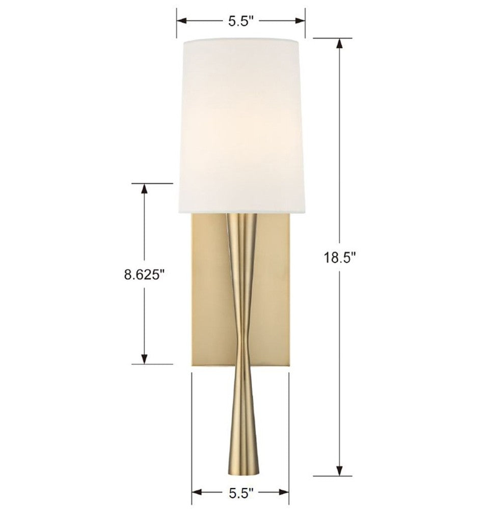 Crystorama TRENTON TRE-221-AG Sconce Modern - Aged Brass