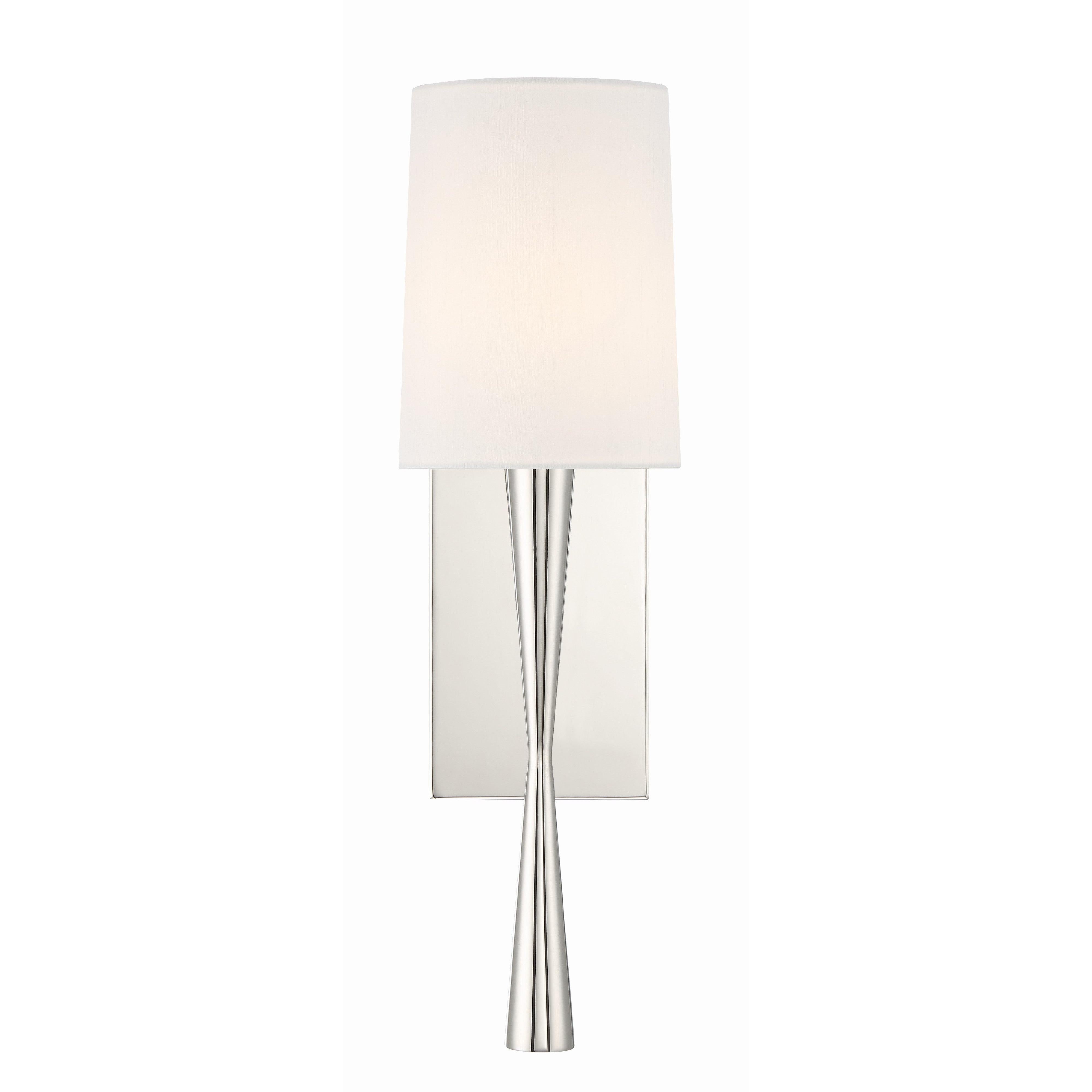 Crystorama Trenton TRE-221-PN – 5.5 Inch – 1 Light – Sconce – Polished Nickel – Damp Rated