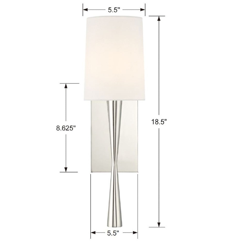 Crystorama TRENTON TRE-221-PN Sconce Modern - Polished Nickel