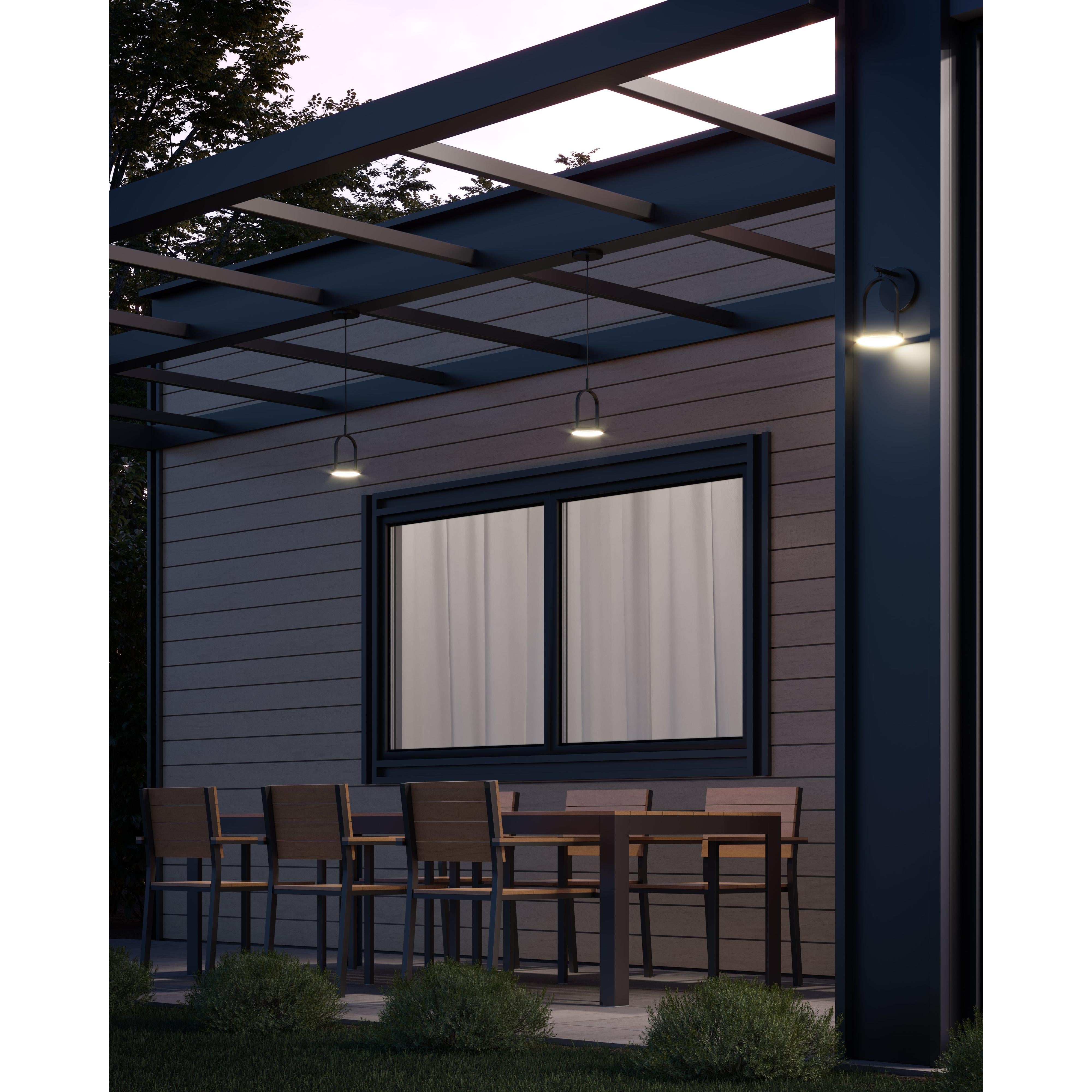 Trek 5-in Black LED Exterior Wall Sconce