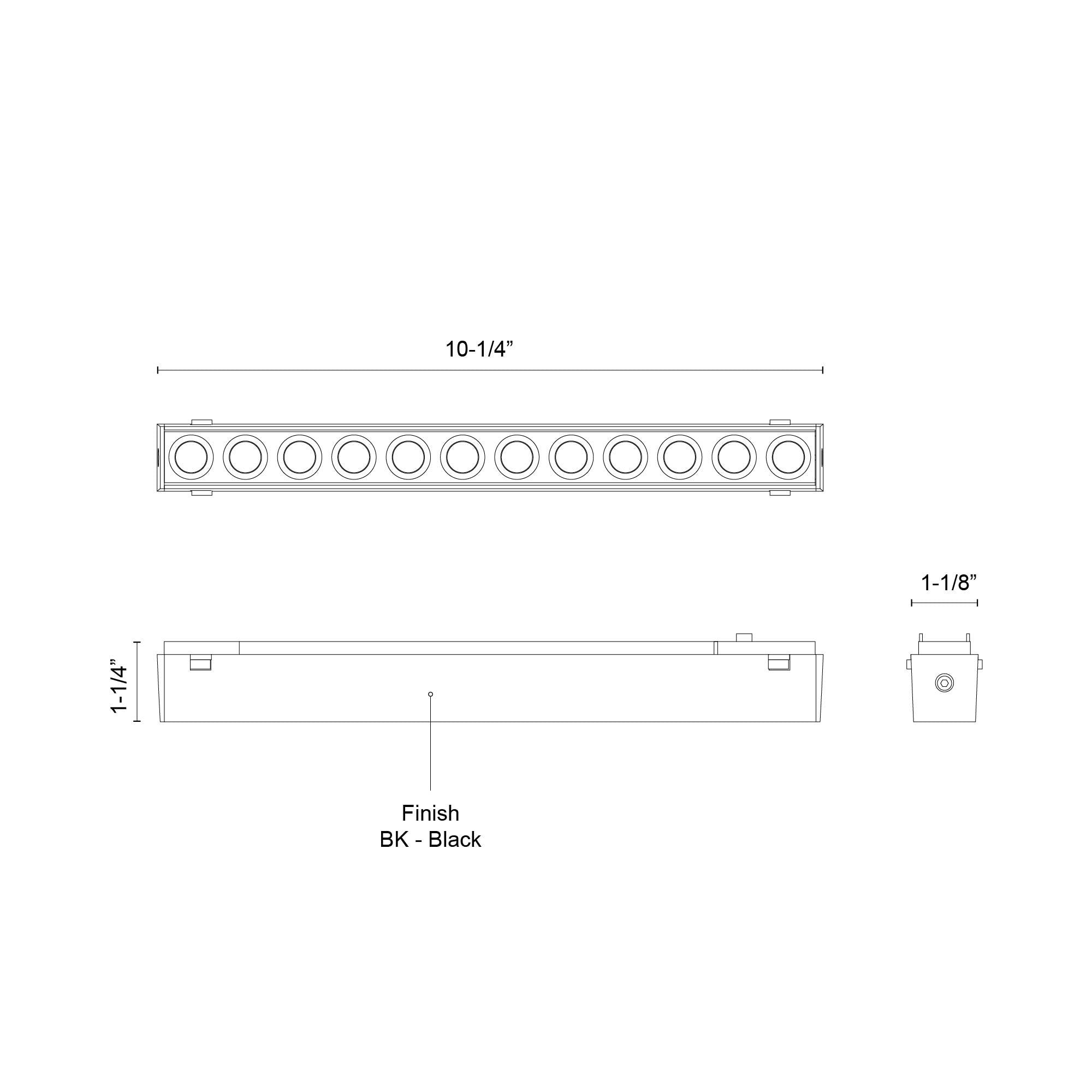 Holo 10-in White Trilo Track Light Bar