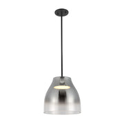 Trinity 12-in Black/Smoked LED Pendant