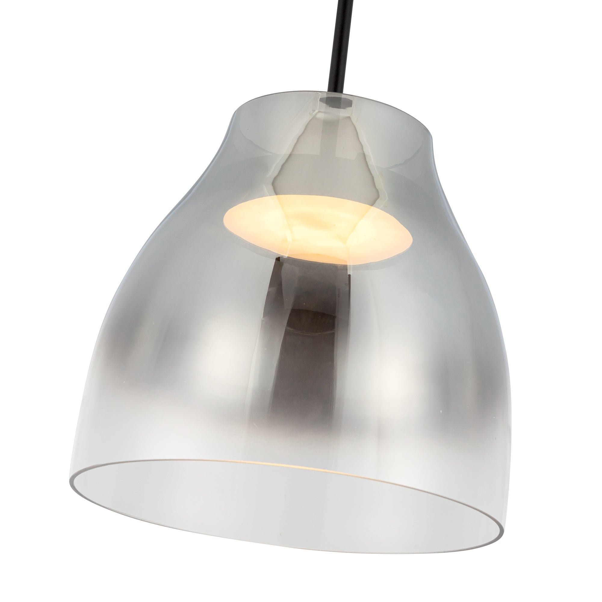 Trinity 12-in Black/Smoked LED Pendant
