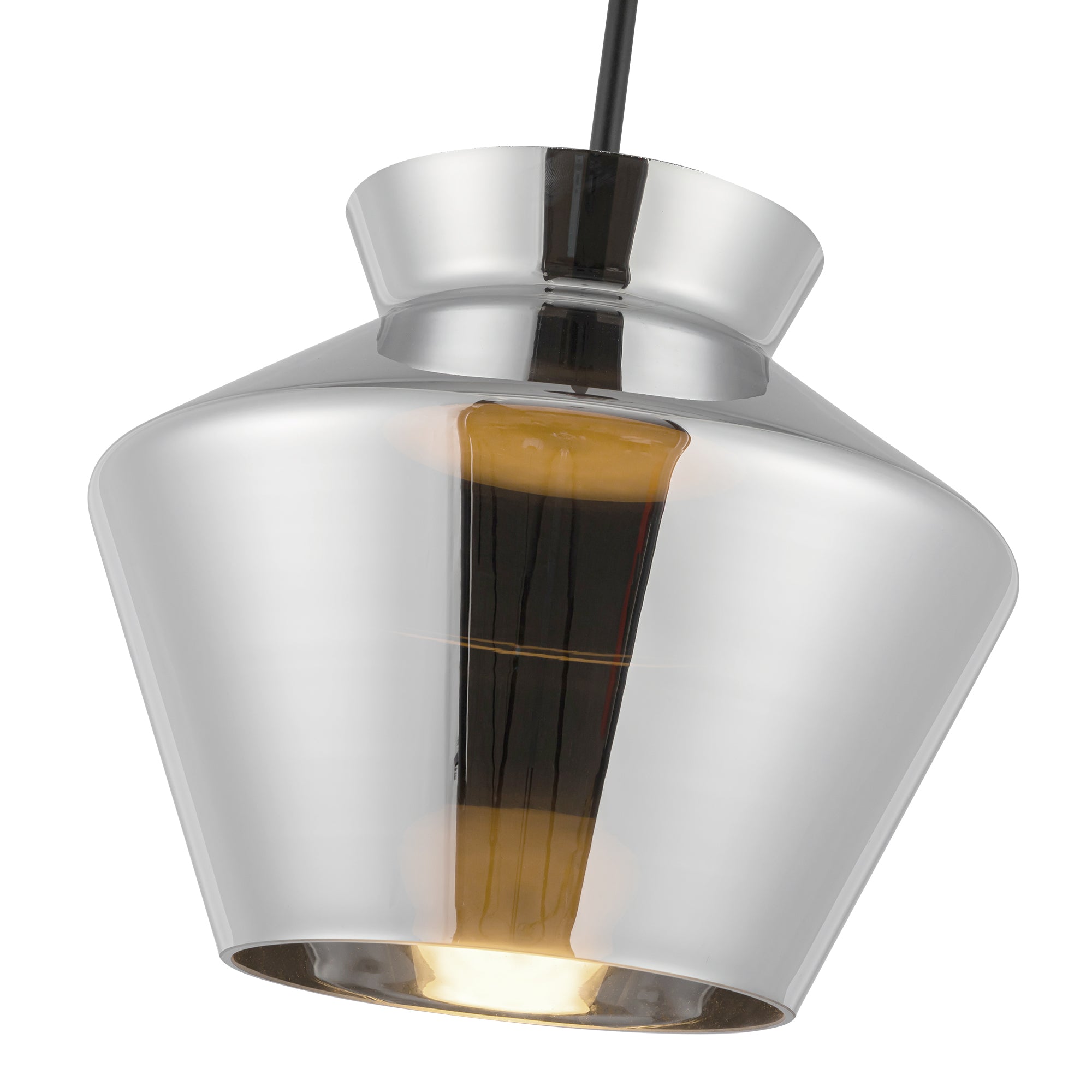 Trinity 13-in Black/Chrome LED Pendant