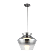 Trinity 13-in Black/Smoked LED Pendant