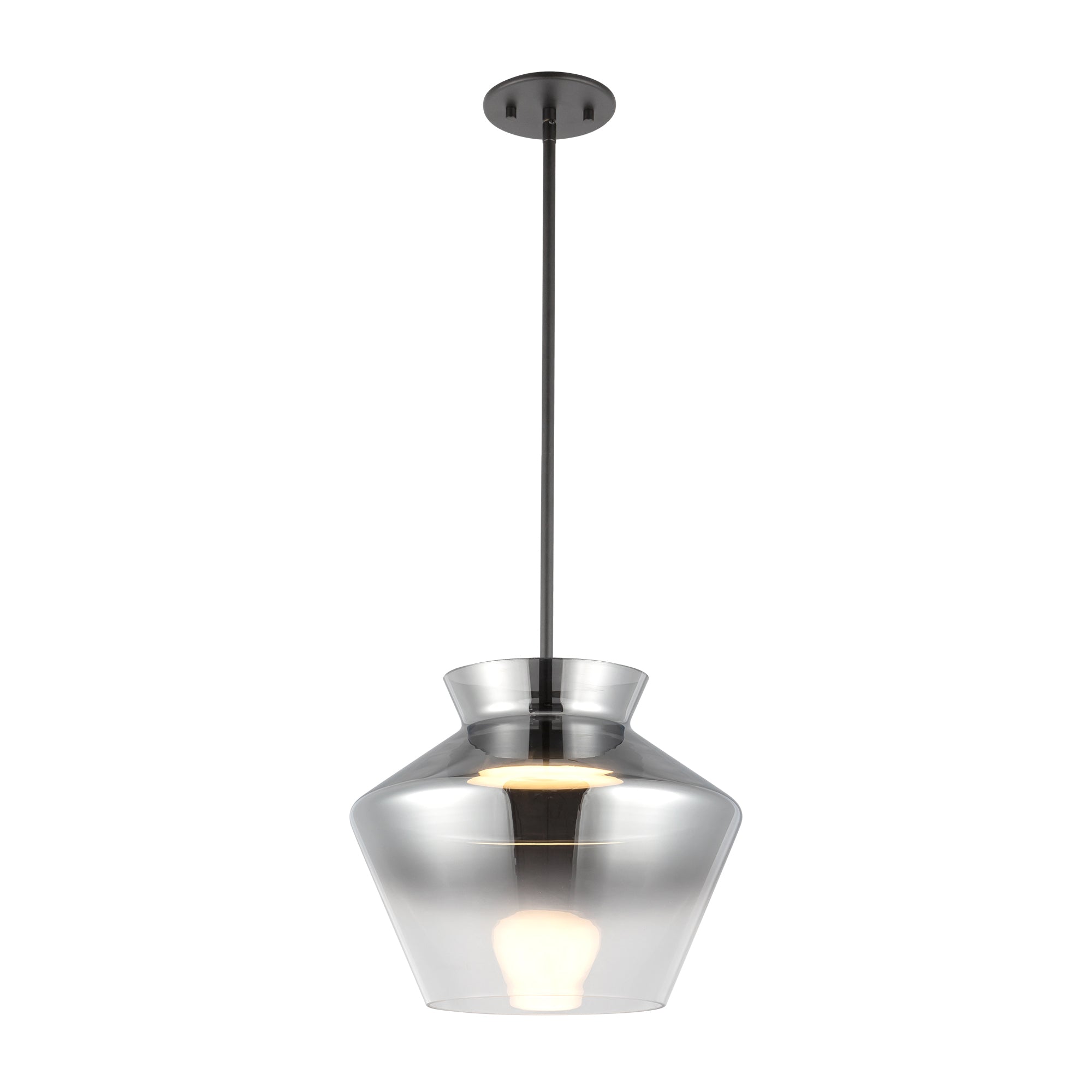 Trinity 13-in Black/Smoked LED Pendant
