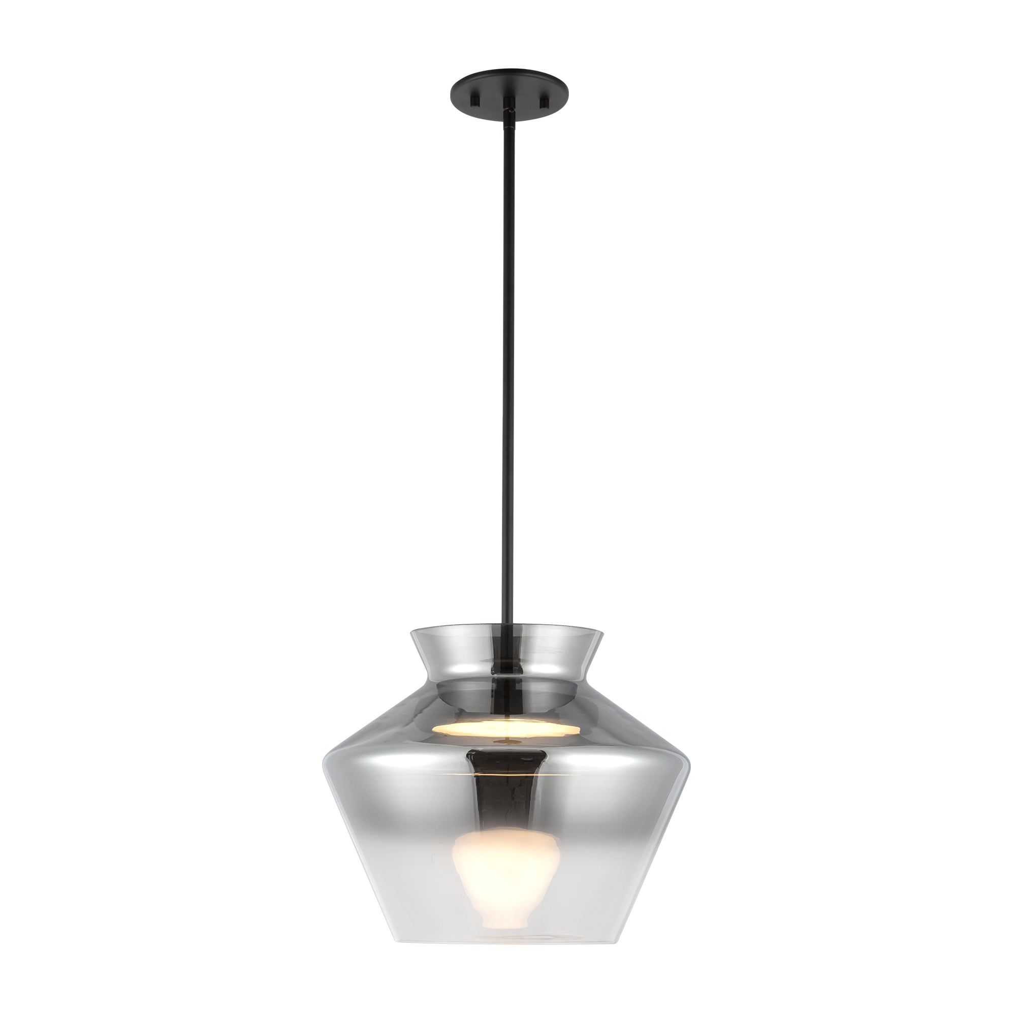 Trinity 13-in Black/Smoked LED Pendant