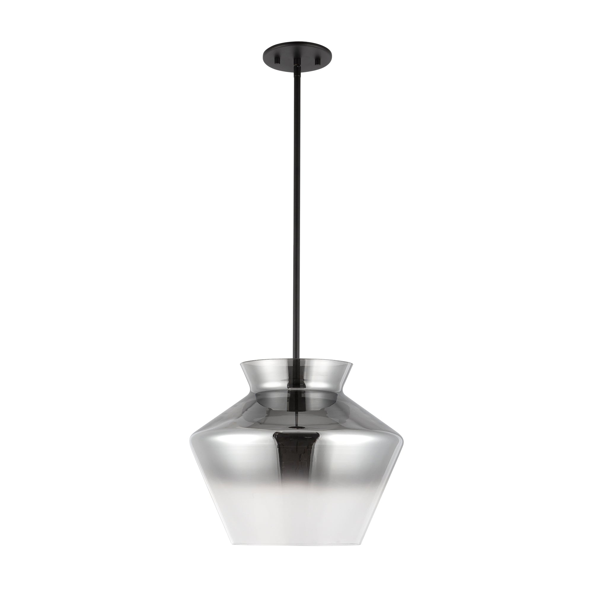 Trinity 13-in Black/Smoked LED Pendant