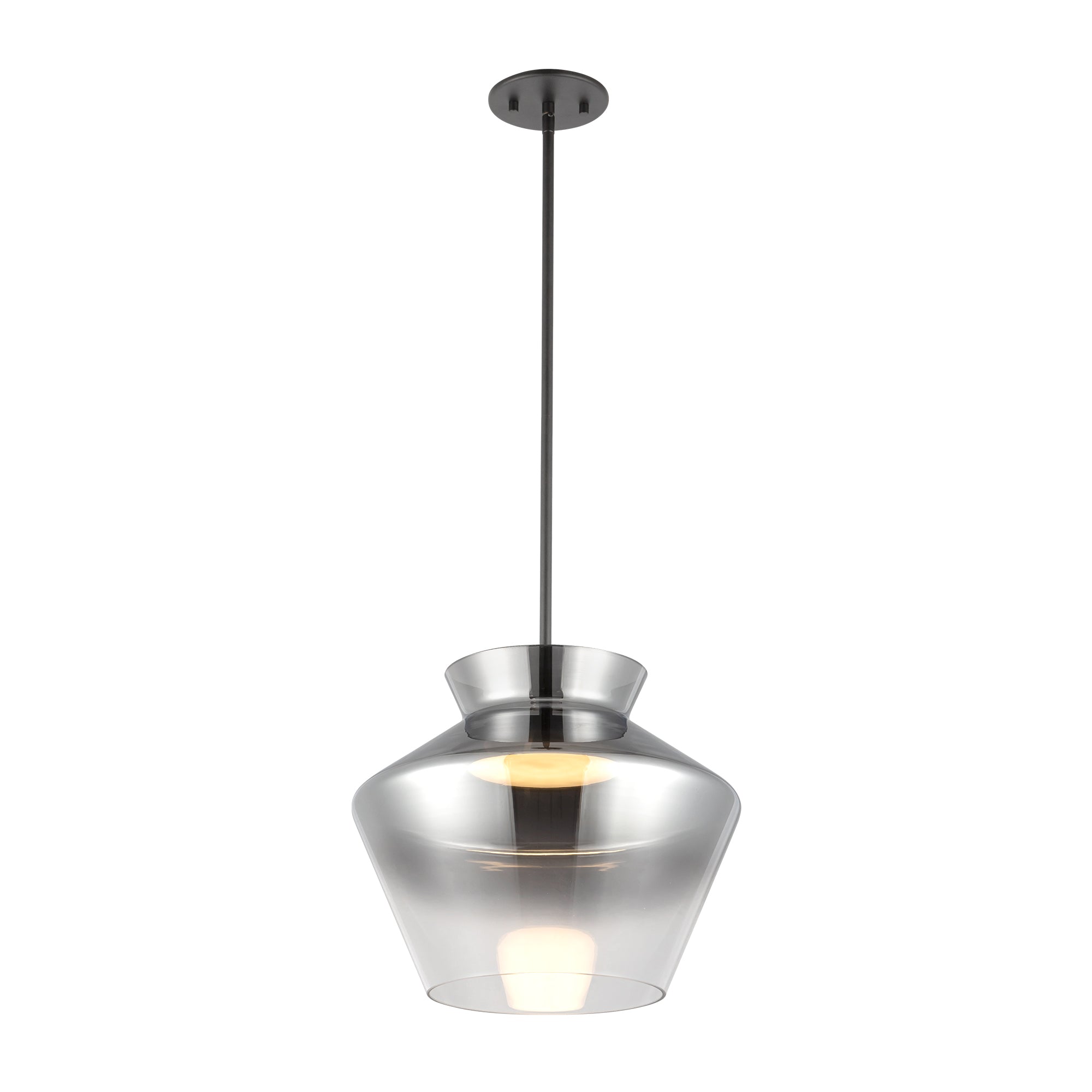 Trinity 13-in Black/Smoked LED Pendant