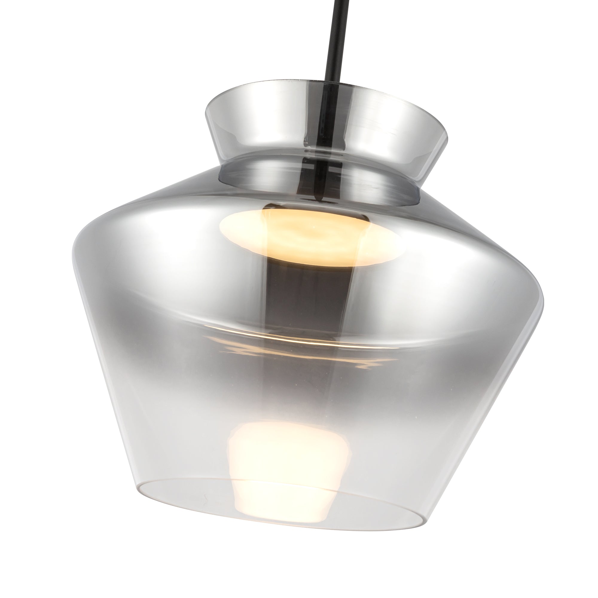 Trinity 13-in Black/Smoked LED Pendant