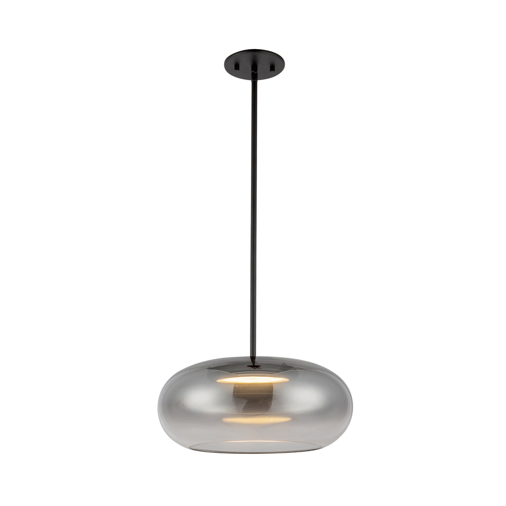 Kuzco PD62014-BK/SM Trinity 14-in LED Pendant Light Fixture, UL Listed, Black/Smoked