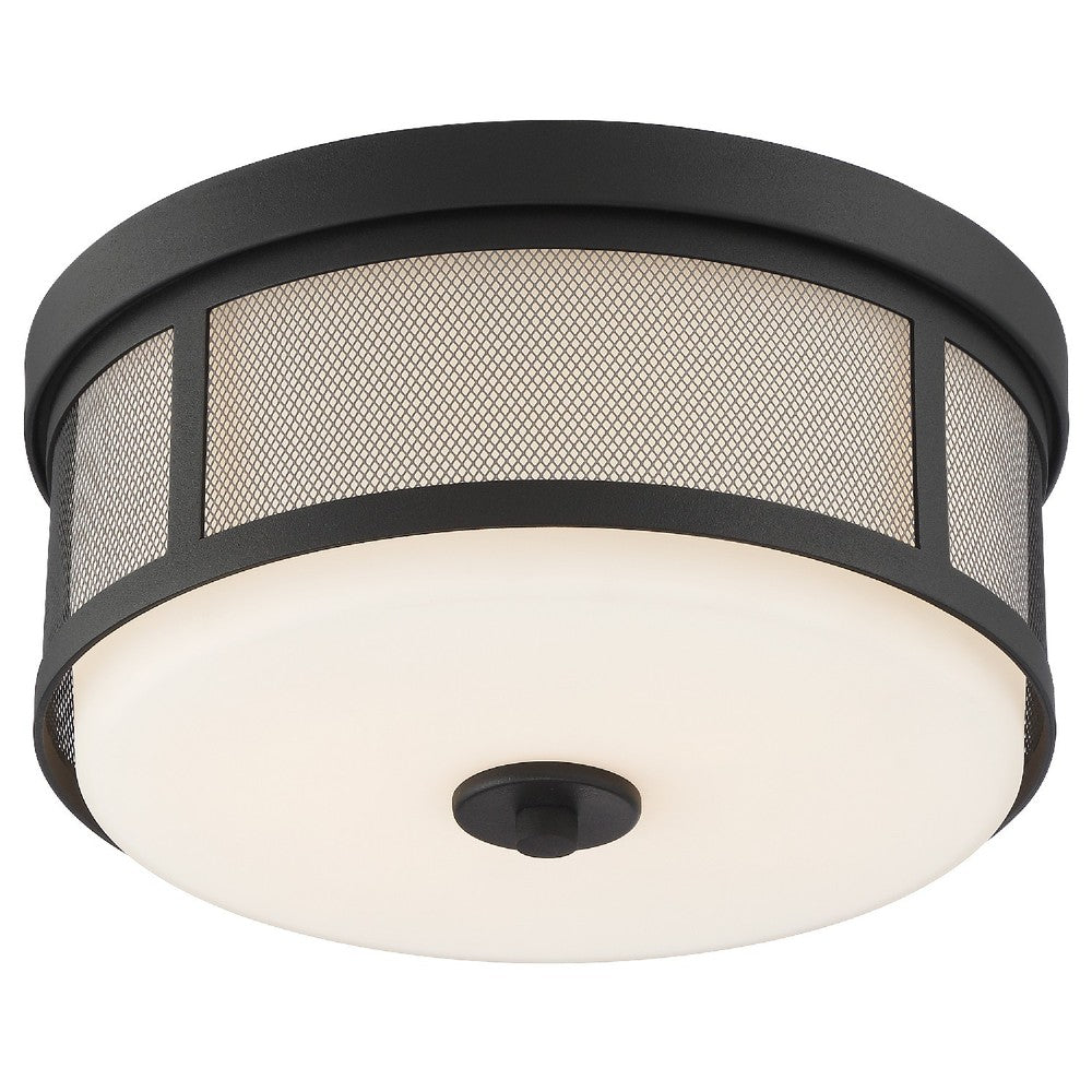 Crystorama TREVOR TRV-A3802-BF Flush Mount Modern - Black Forged