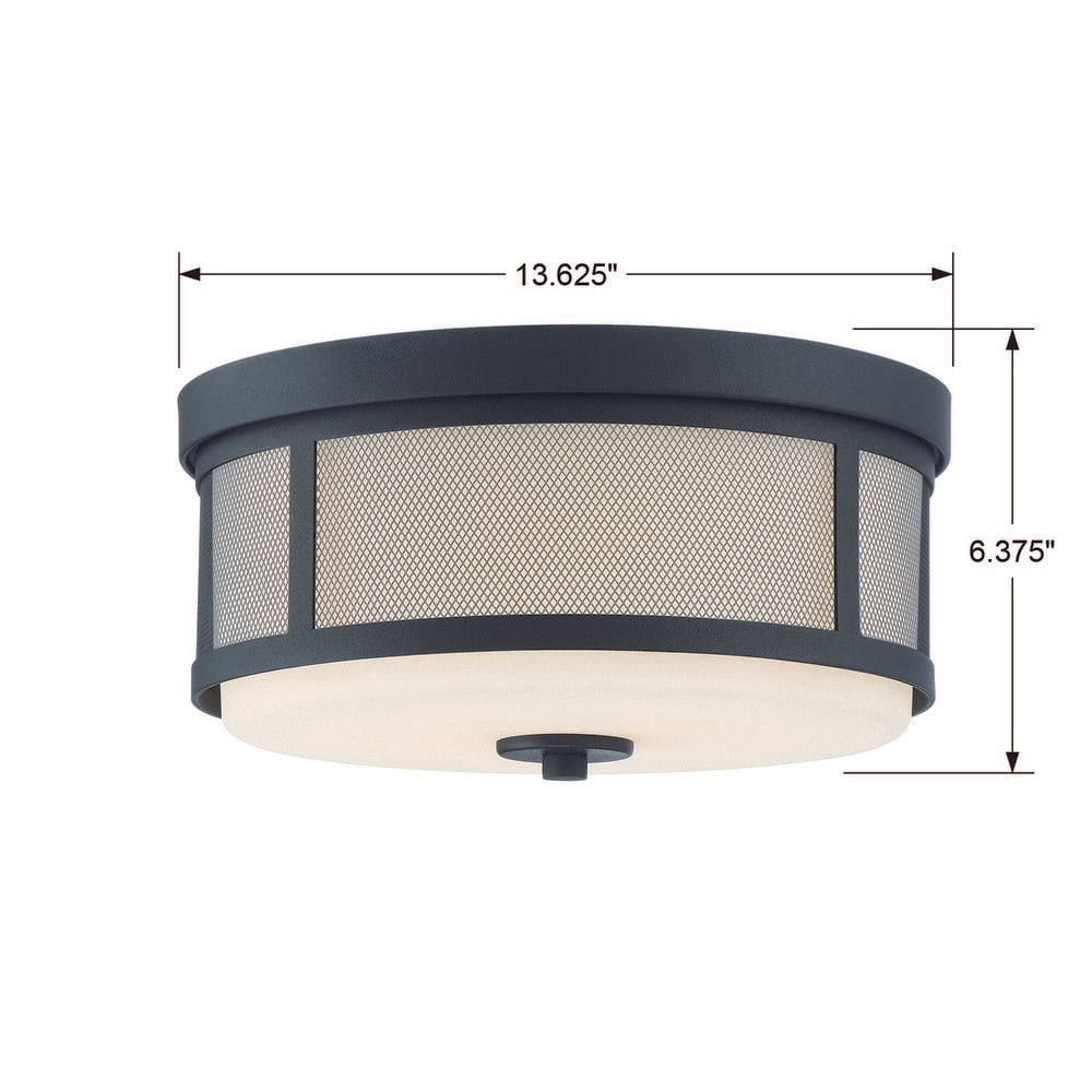 Crystorama TREVOR TRV-A3802-BF Flush Mount Modern - Black Forged