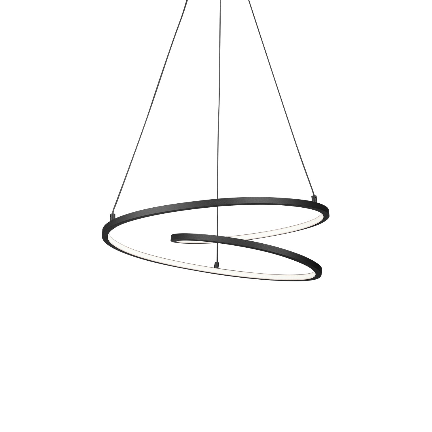 Twist 19-in Black LED Pendant
